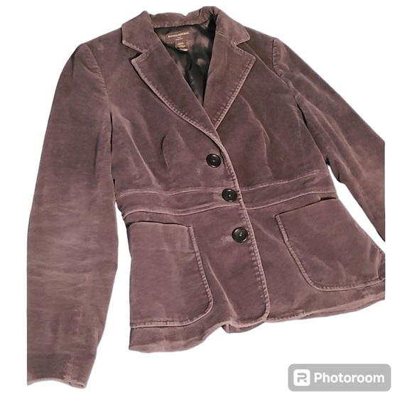 Banana Republic Corduroy Gray Blazer Size 8 - Picture 6 of 6